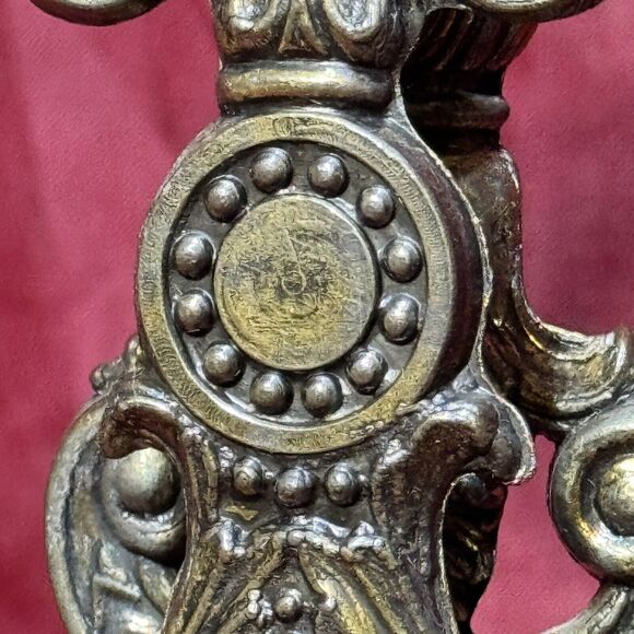 Antique 16” Italian Apothecary Scale Solid Brass w/Marble Torso & 3-Toed Base - Picture 6 of 12